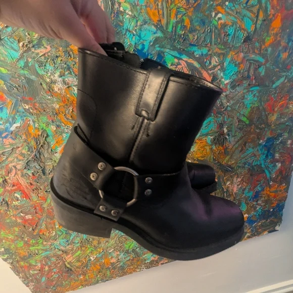 Vintage Size 11 Harley Davidson Leather Biker Boots - Picture 8 of 8